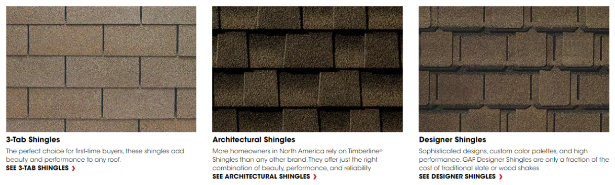 GAF shingle styles for a Panama City Roof