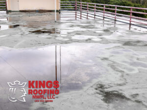 Commercial Roof Drainage Problems in Florida: Why Ponding Water Shortens Roof Life with Kings Roofing NWFL serving Panama City Pensacola Port Charlotte